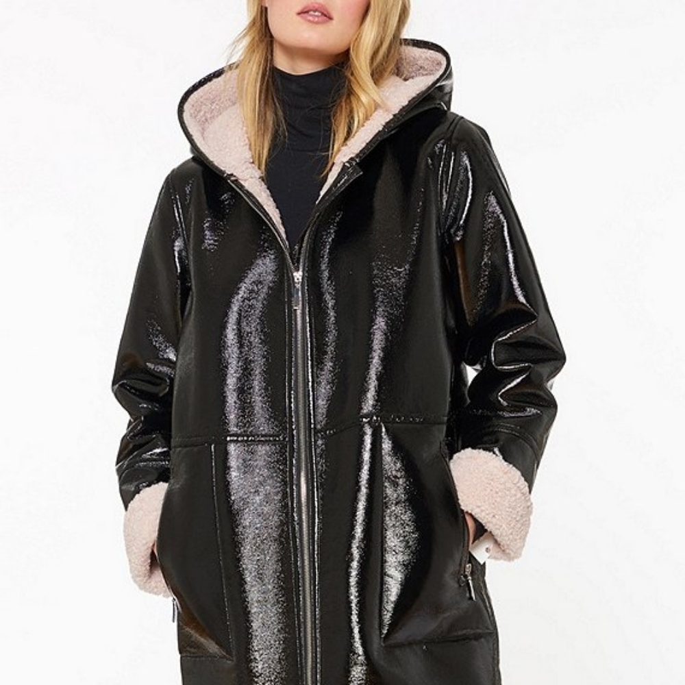 SANCTUARY BRAND NEW SHERPA LINED COAT